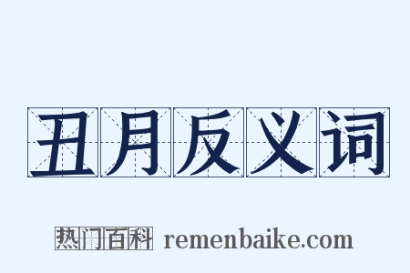 丑月反义词是什么意思的图片